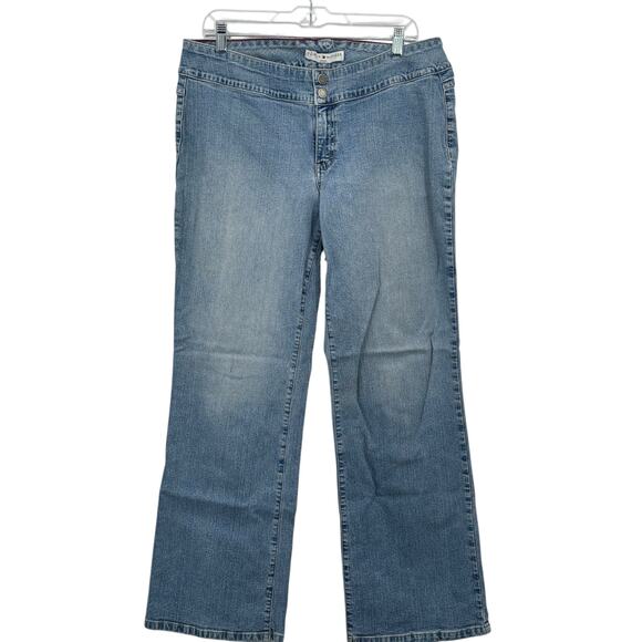 Tommy Hilfiger VTG Hipster Bootcut Jeans Women SZ 14 Blue Classic Retro Denim - Picture 1 of 11